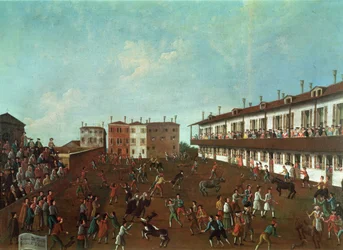 Das Stierrennen in San Giobbe, Venedig